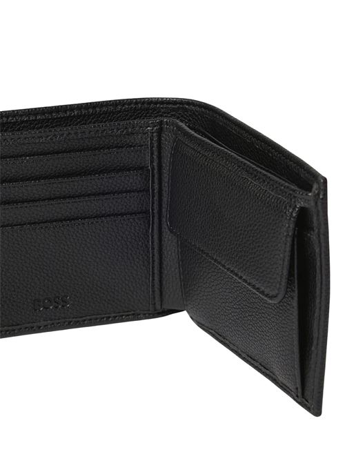Portafoglio in similpelle martellata nero Hugo Boss | 50536511001
